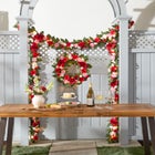 Pre-Lit Rose Bloom 24" Wreath image number null
