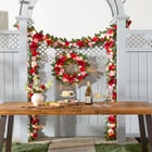  Pre-Lit Rose Bloom 6' Garland image number null