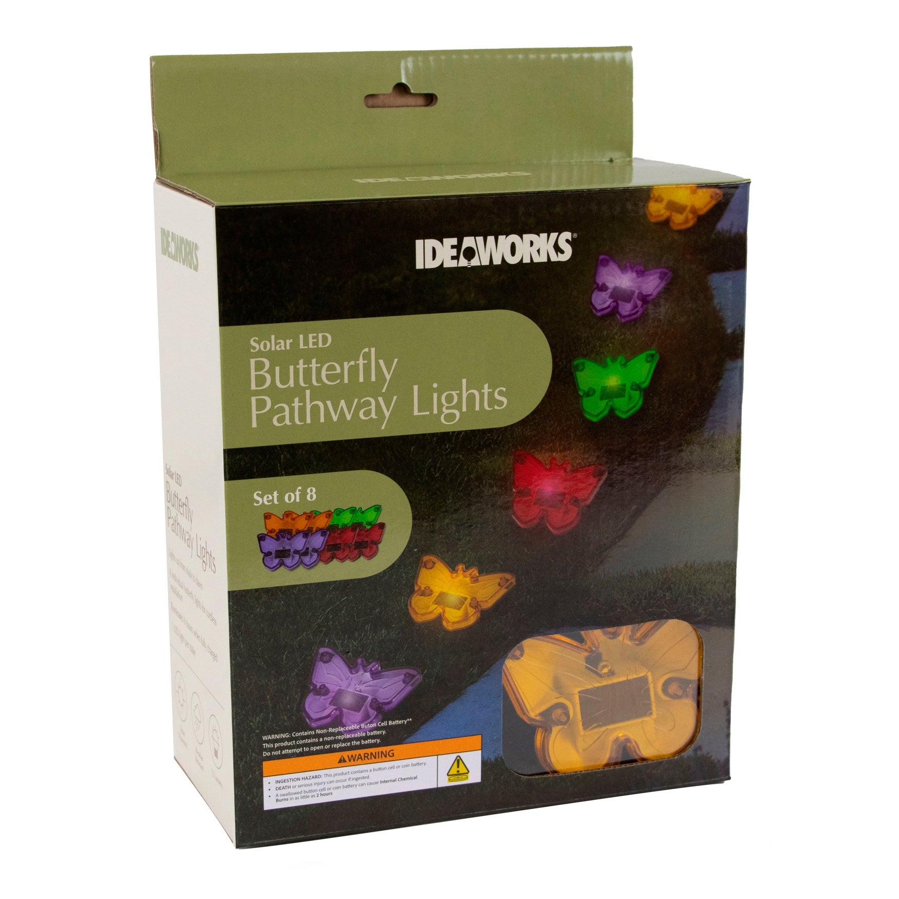  Solar Butterfly Stake Lights, Set of 8 image number 3