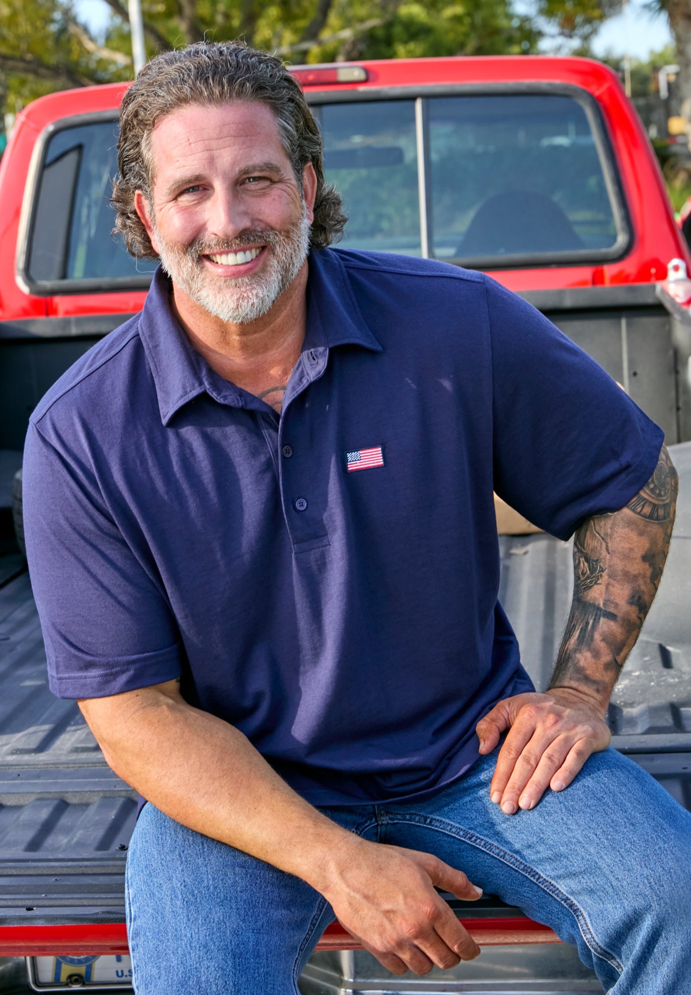 Big and Tall Americana Polo from KingSize image number 0