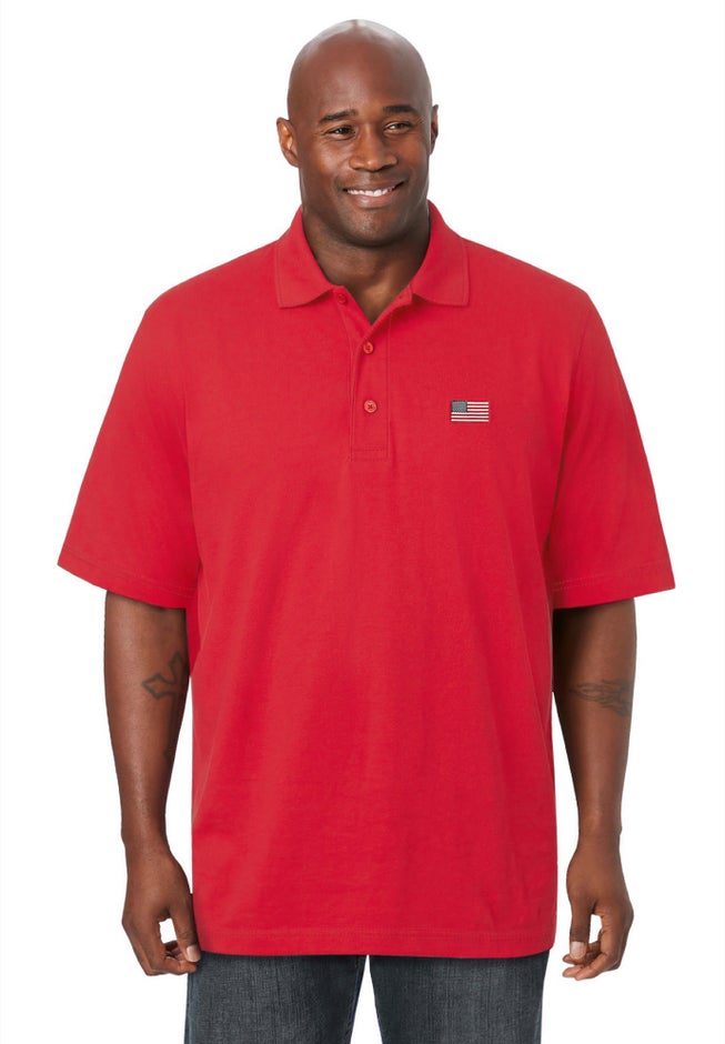 Big and Tall Americana Polo from KingSize image number 2