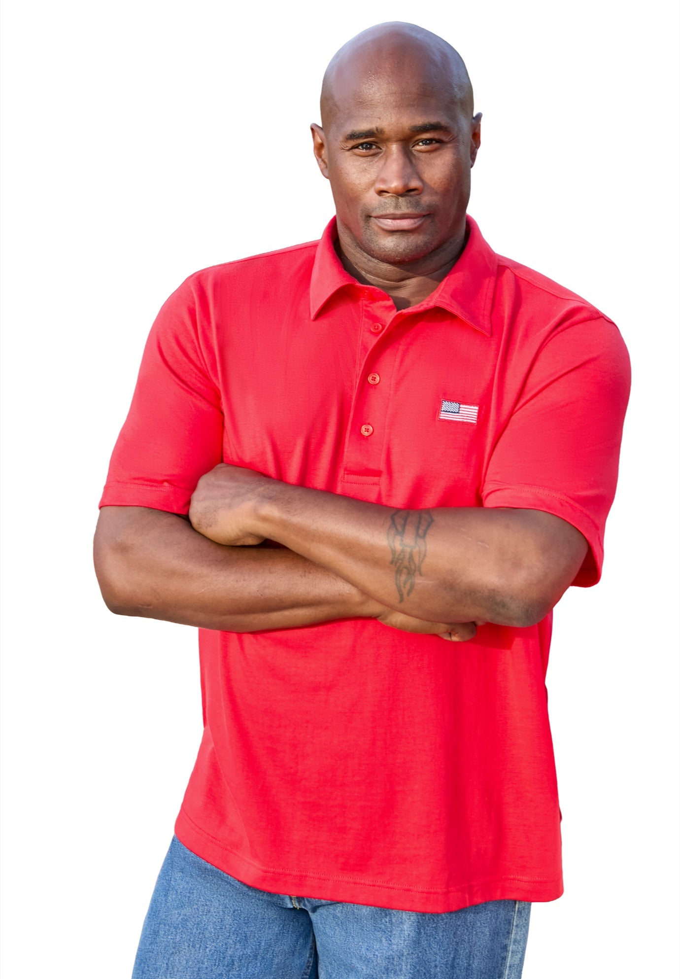 Big and Tall Americana Polo from KingSize image number 1
