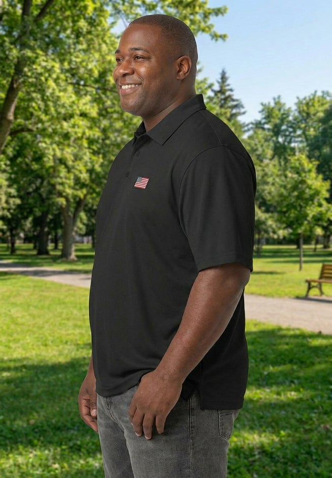 Big and Tall Americana Polo from KingSize image number 1