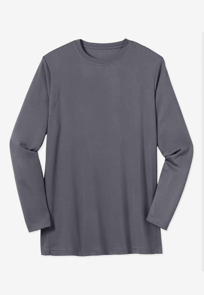 Cling-Free Long Sleeve Swim Top image number 1