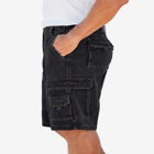12" Side Elastic Denim Cargo Shorts image number null