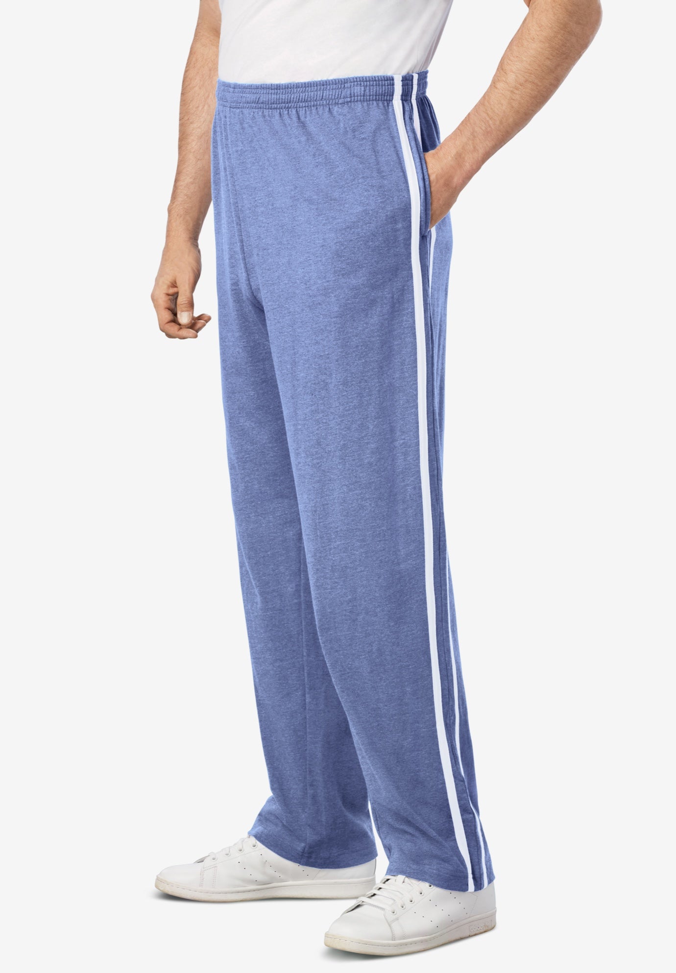 Lightweight Jersey Side-Striped Sweatpants image number 0