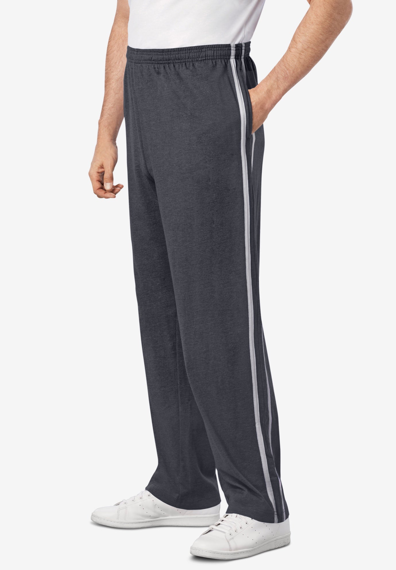 Lightweight Jersey Side-Striped Sweatpants image number 0