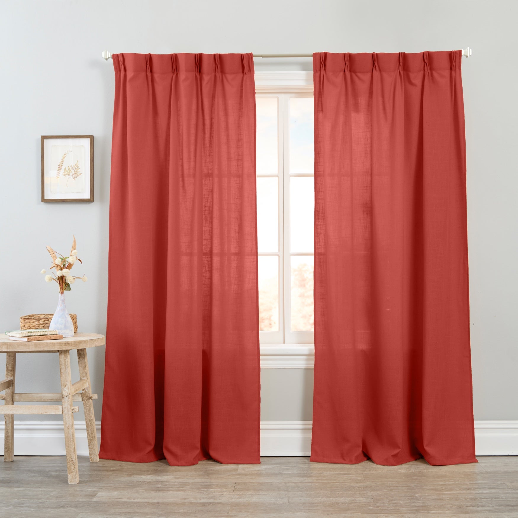 Linen Pinch Pleat Window Panel image number 0