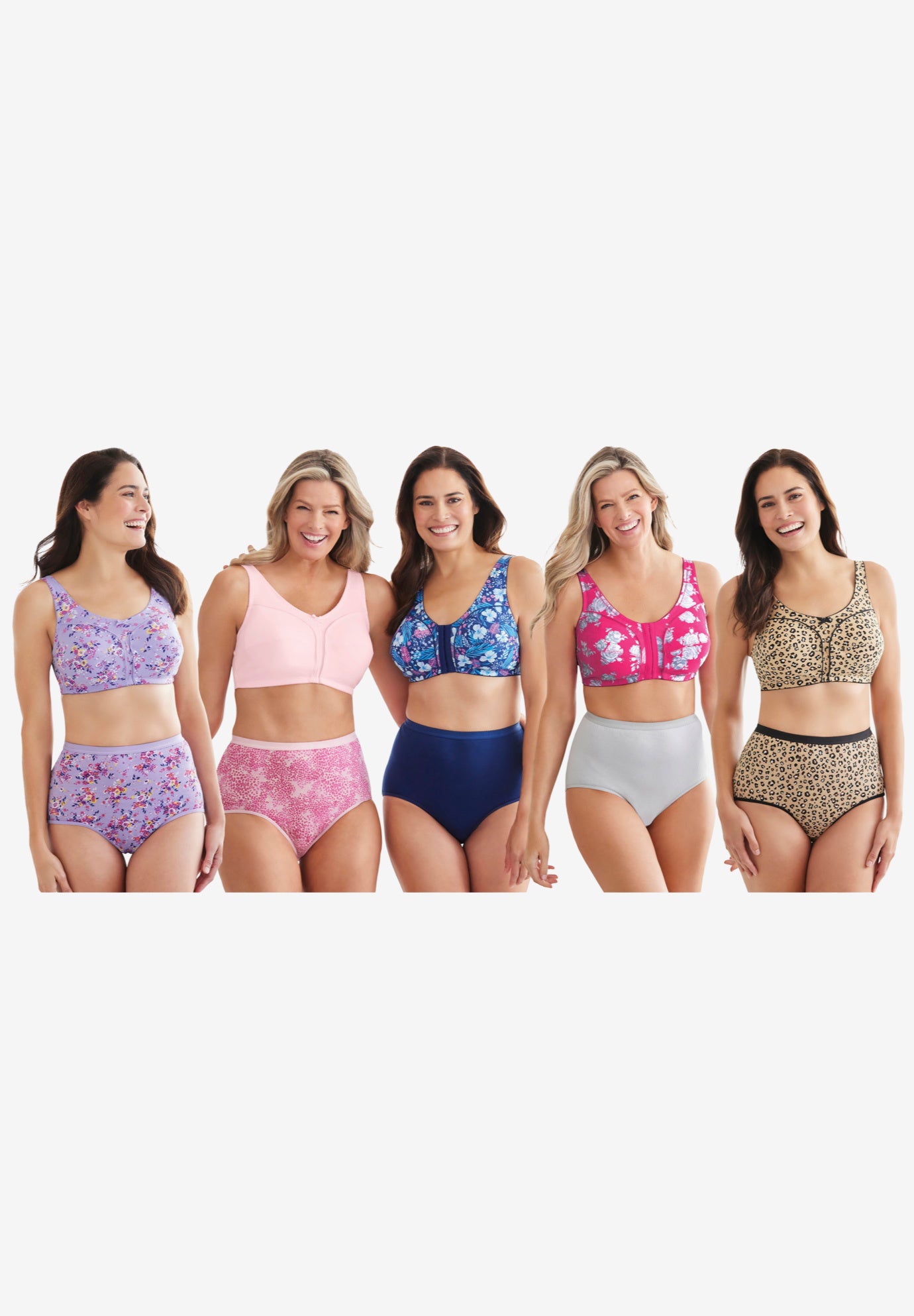 Cotton Front-Close Wireless Bra image number 3