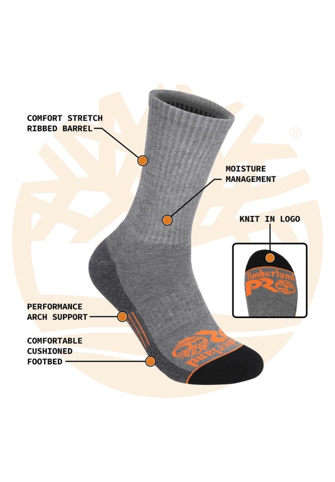 Timberland PRO&reg; Men's Crew Socks 6-Pack image number 2