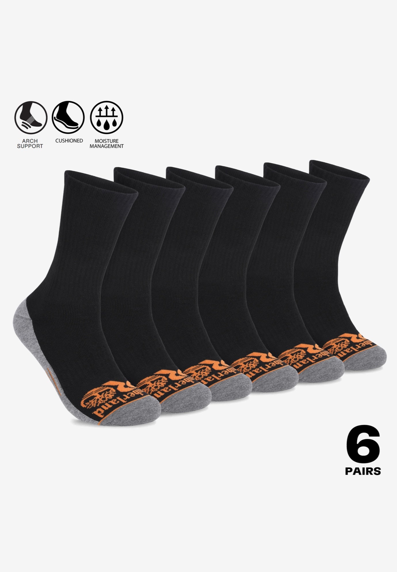 Timberland PRO&reg; Men's Crew Socks 6-Pack image number 0