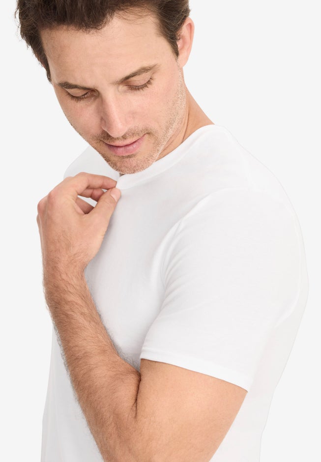 Jockey Big Man Cotton Stretch Crew Neck Undershirt - Pack of 2 image number 2