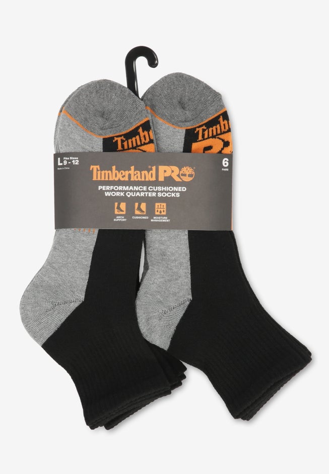 Timberland PRO&reg; Men&rsquo;s Quarter Socks 6-Pack image number 1