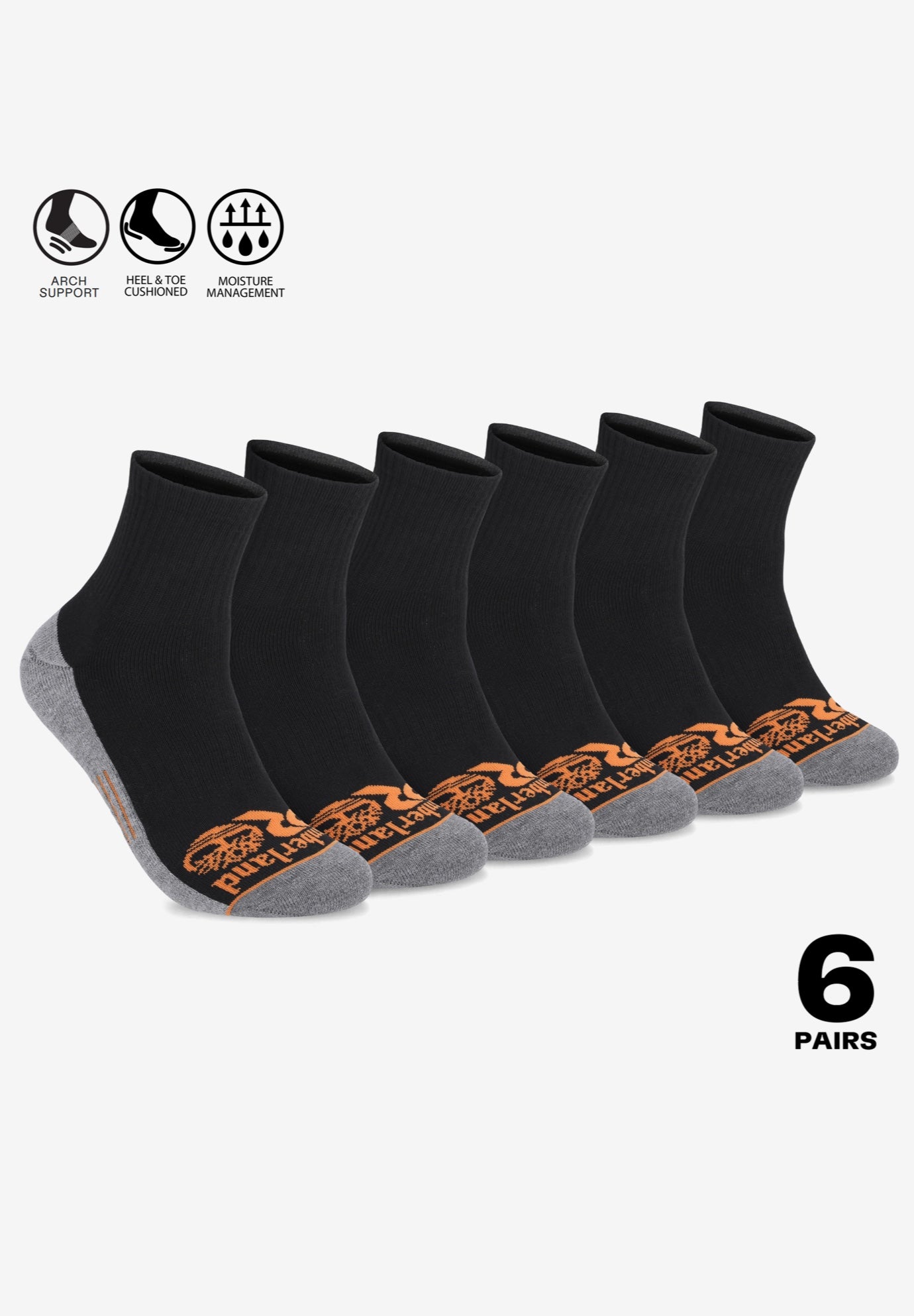 Timberland PRO&reg; Men&rsquo;s Quarter Socks 6-Pack image number 0
