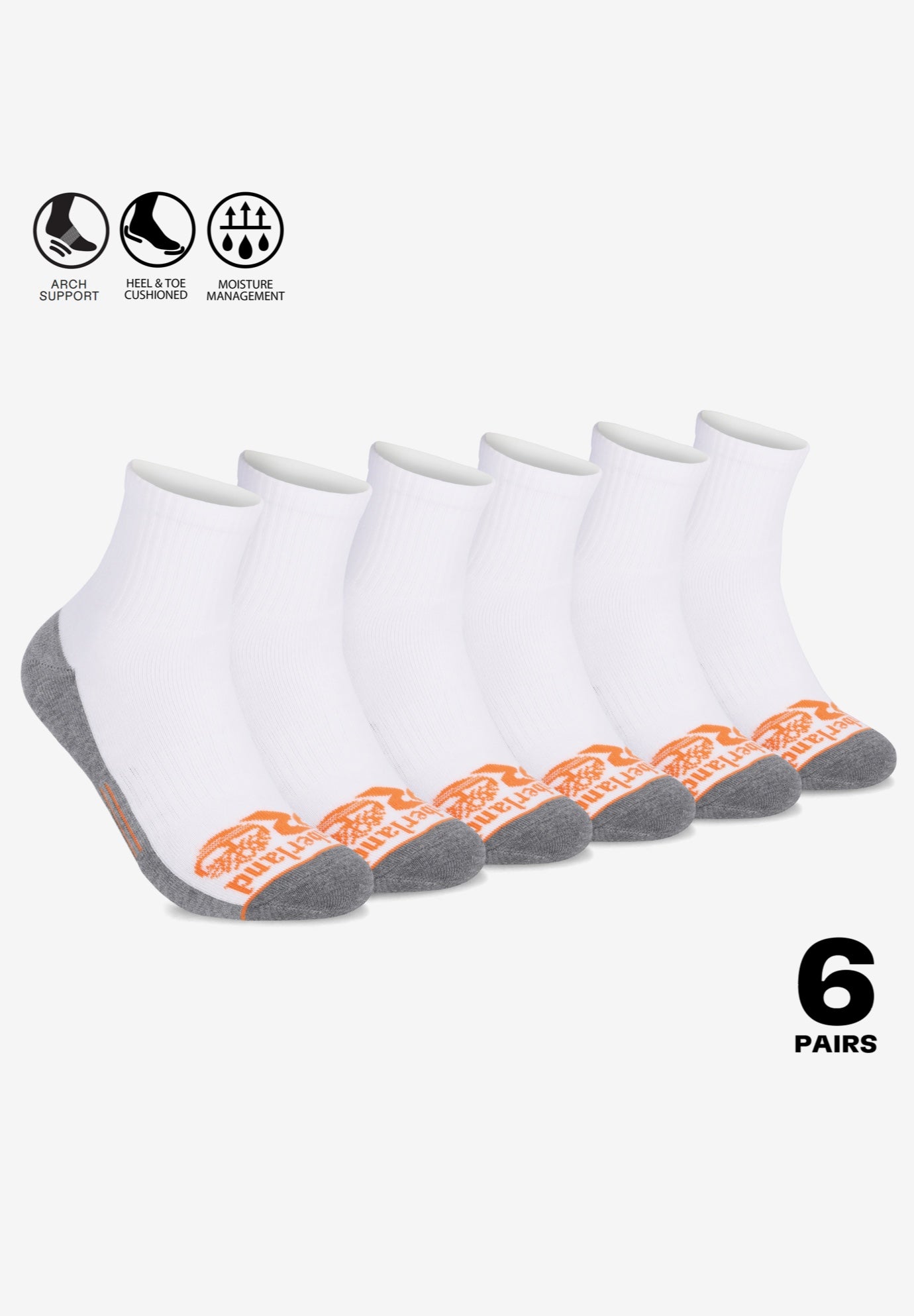 Timberland PRO&reg; Men&rsquo;s Quarter Socks 6-Pack image number 0