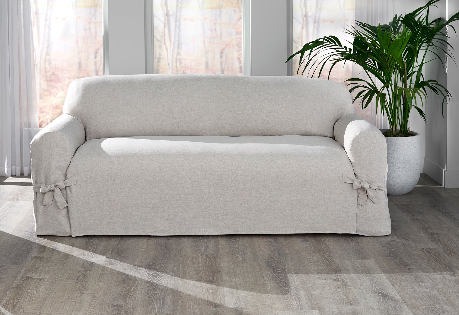 Bow Sofa Slipcover Furniture & Pet Protector image number 2