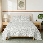 3-Pc. Reversible Leaves Jacquard Quilt Set image number 0