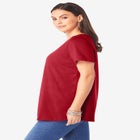 Plus Size Cotton Ultimate V-Neck Tee image number null