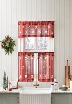 Holiday Ribbon Kitchen Tier Set