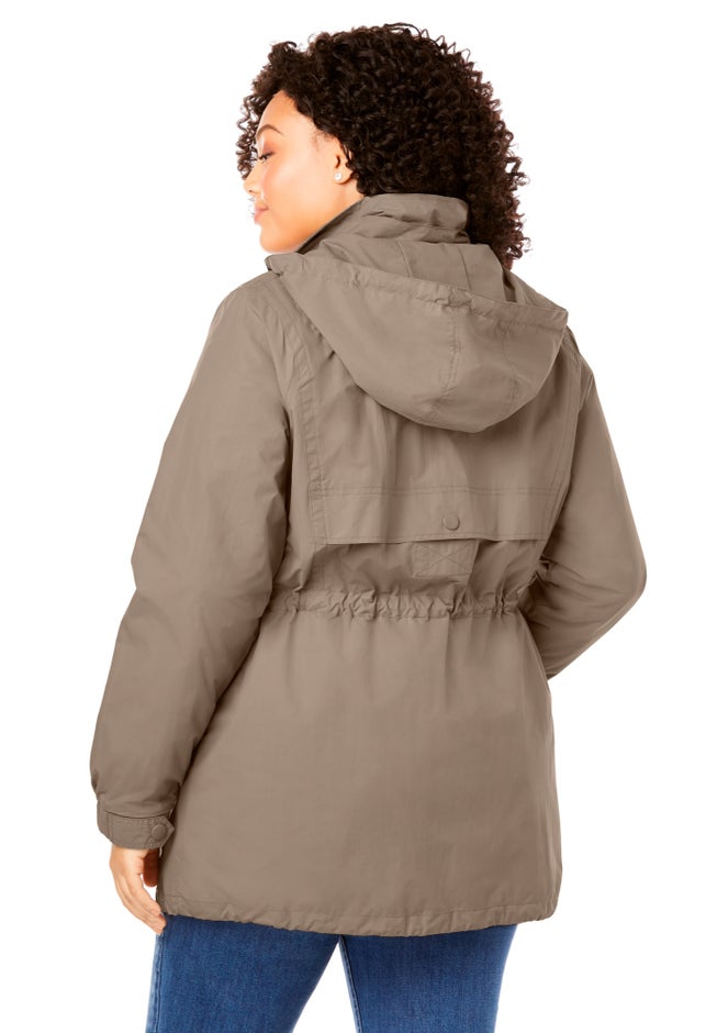 Taslon&reg; Anorak Jacket with Removable Fleece Lining image number 1