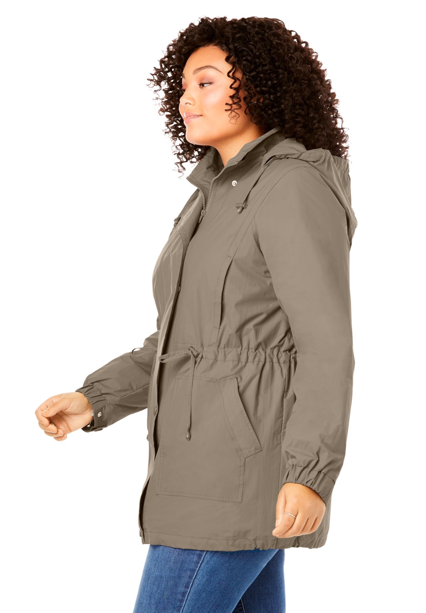 Taslon&reg; Anorak Jacket with Removable Fleece Lining image number 2