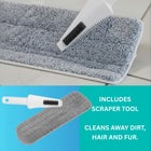 True & Tidy Refillable Spary Mop with Microfiber Pad & Scraper image number null