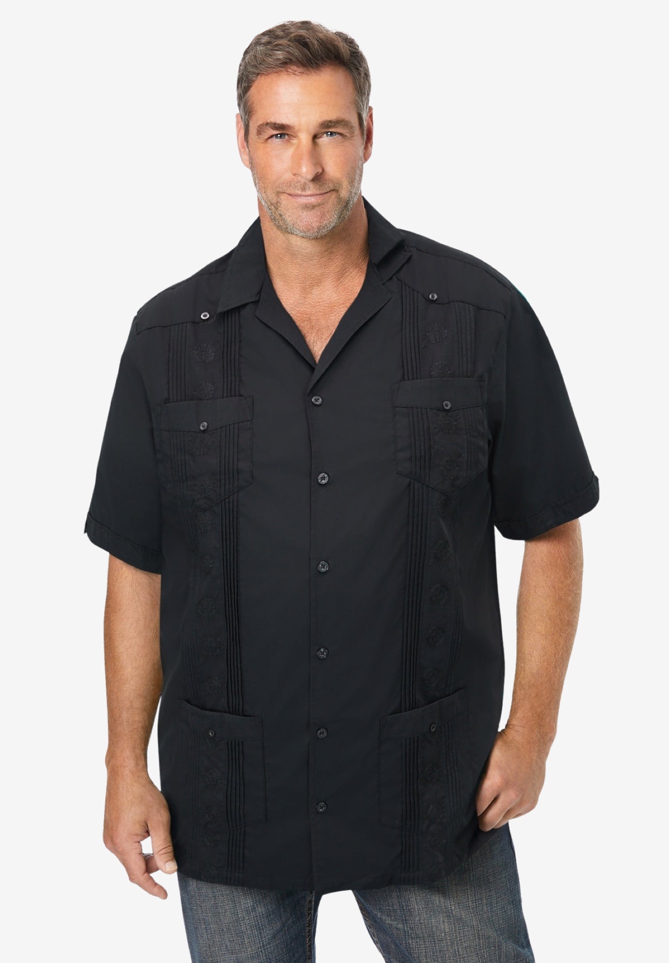 Short-Sleeve Guayabera Shirt image number 0