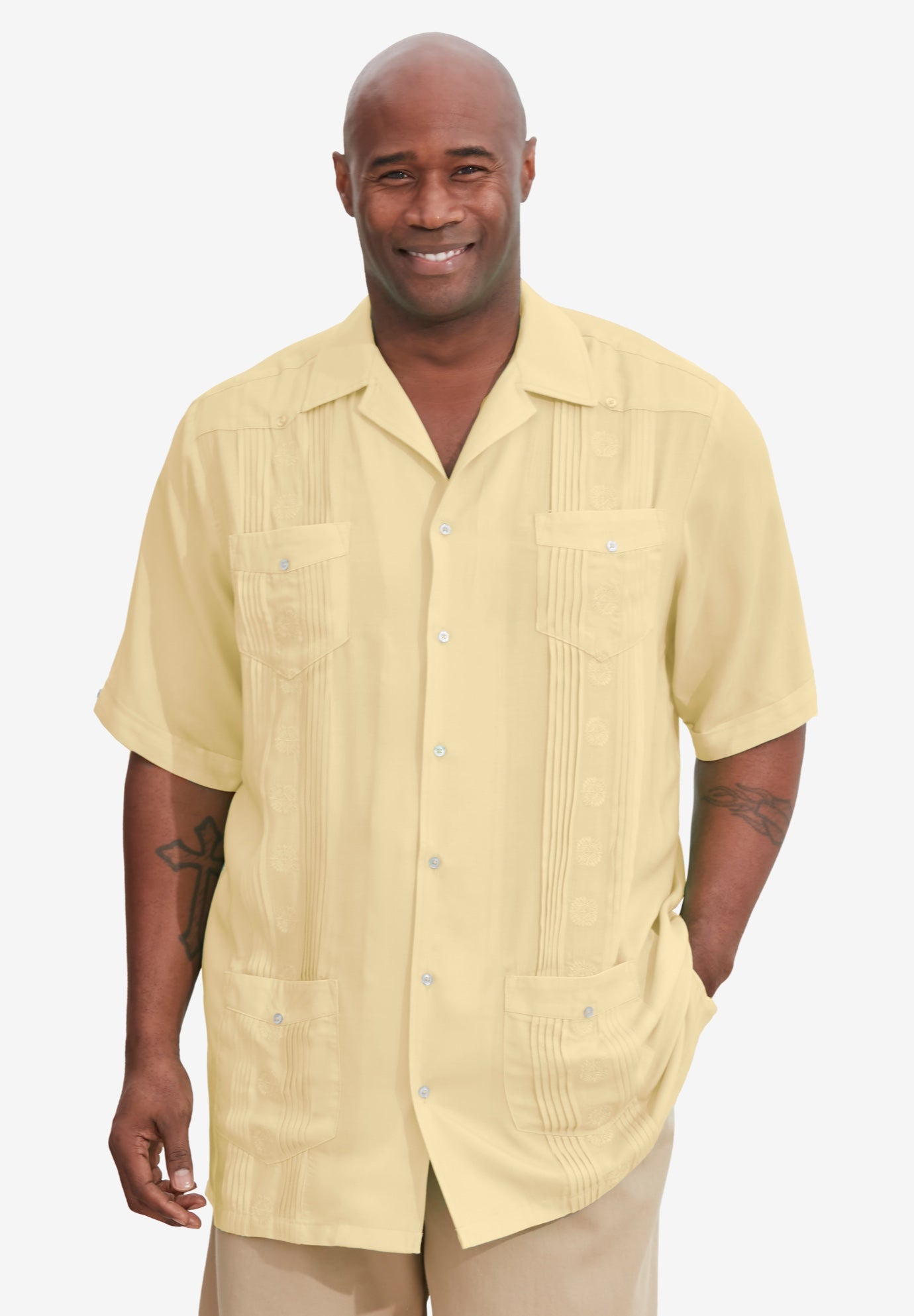 Short-Sleeve Guayabera Shirt image number 0