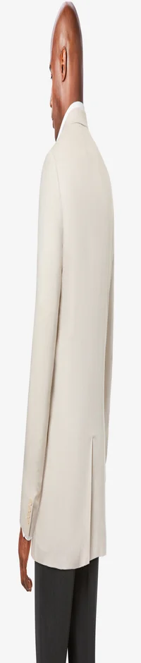 Linen Blend Two-Button Suit Jacket
