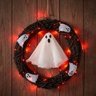 20" Pre-Lit Ghost Wreath image number null
