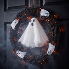 20" Pre-Lit Ghost Wreath image number null