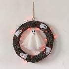 20" Pre-Lit Ghost Wreath image number null