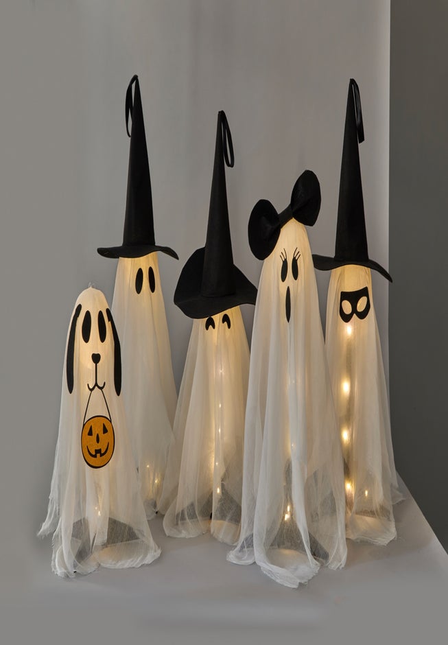 Set of 5 LED Gauze Ghost Family image number 5