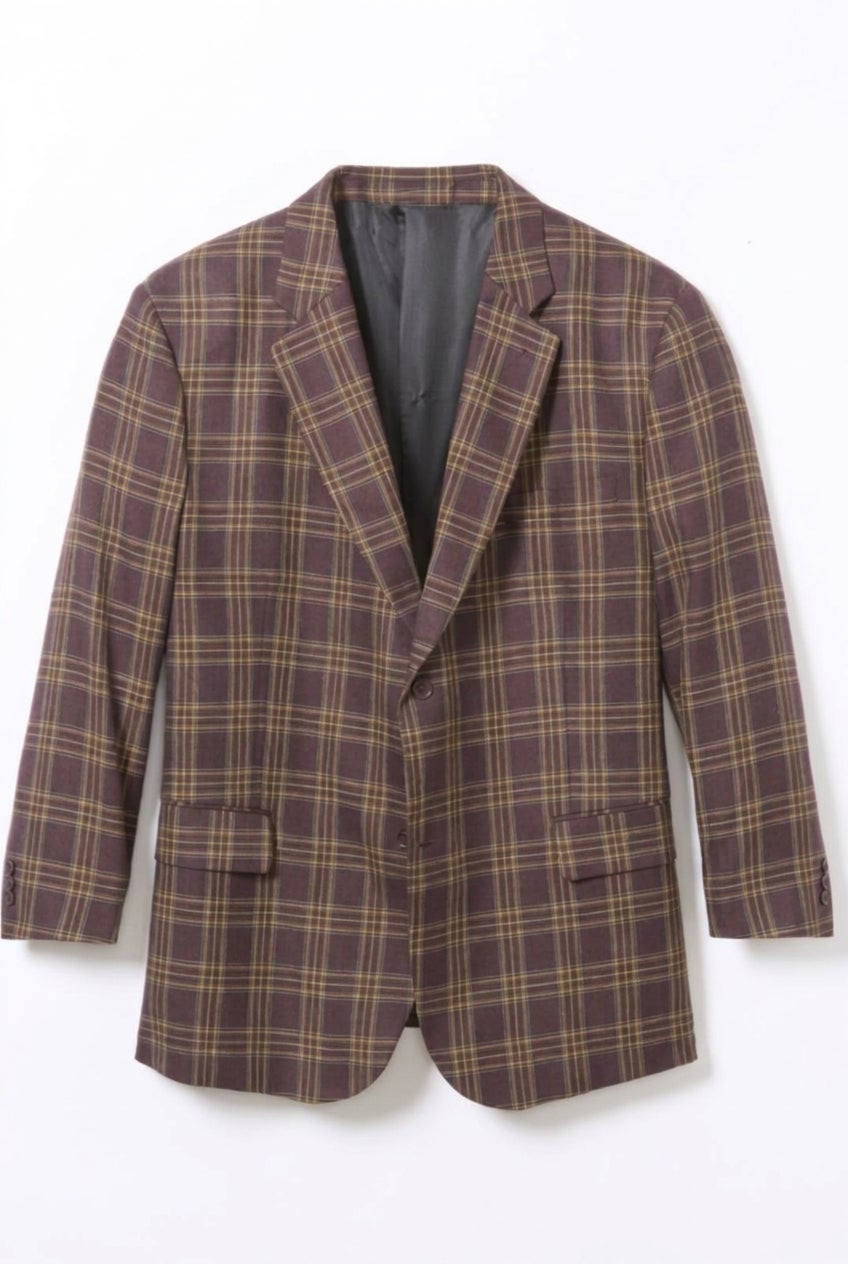 Burgundy Check Sport Coat image number 1