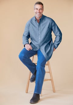 king size dress shirts KingSize Wrinkle-Free Button-Down Collar Dress Shirt