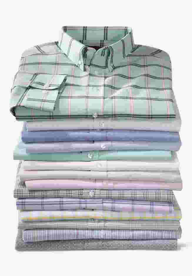 Wrinkle-Free Oxford Dress Shirt image number 4