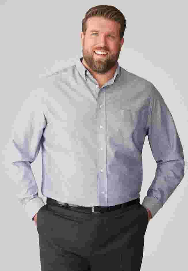 Wrinkle-Free Oxford Dress Shirt image number 5
