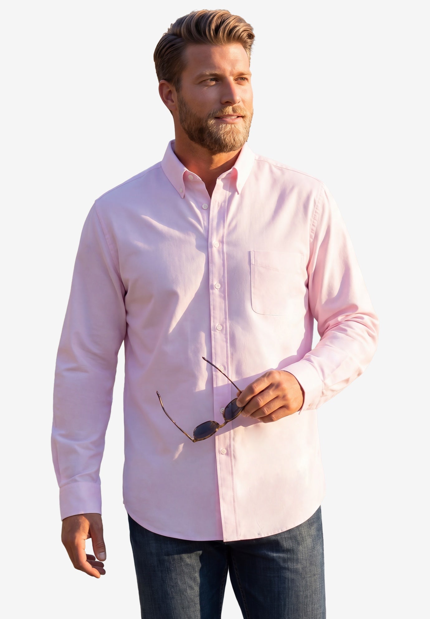 Long-Sleeve Wrinkle-Free Everyday Oxford image number 0