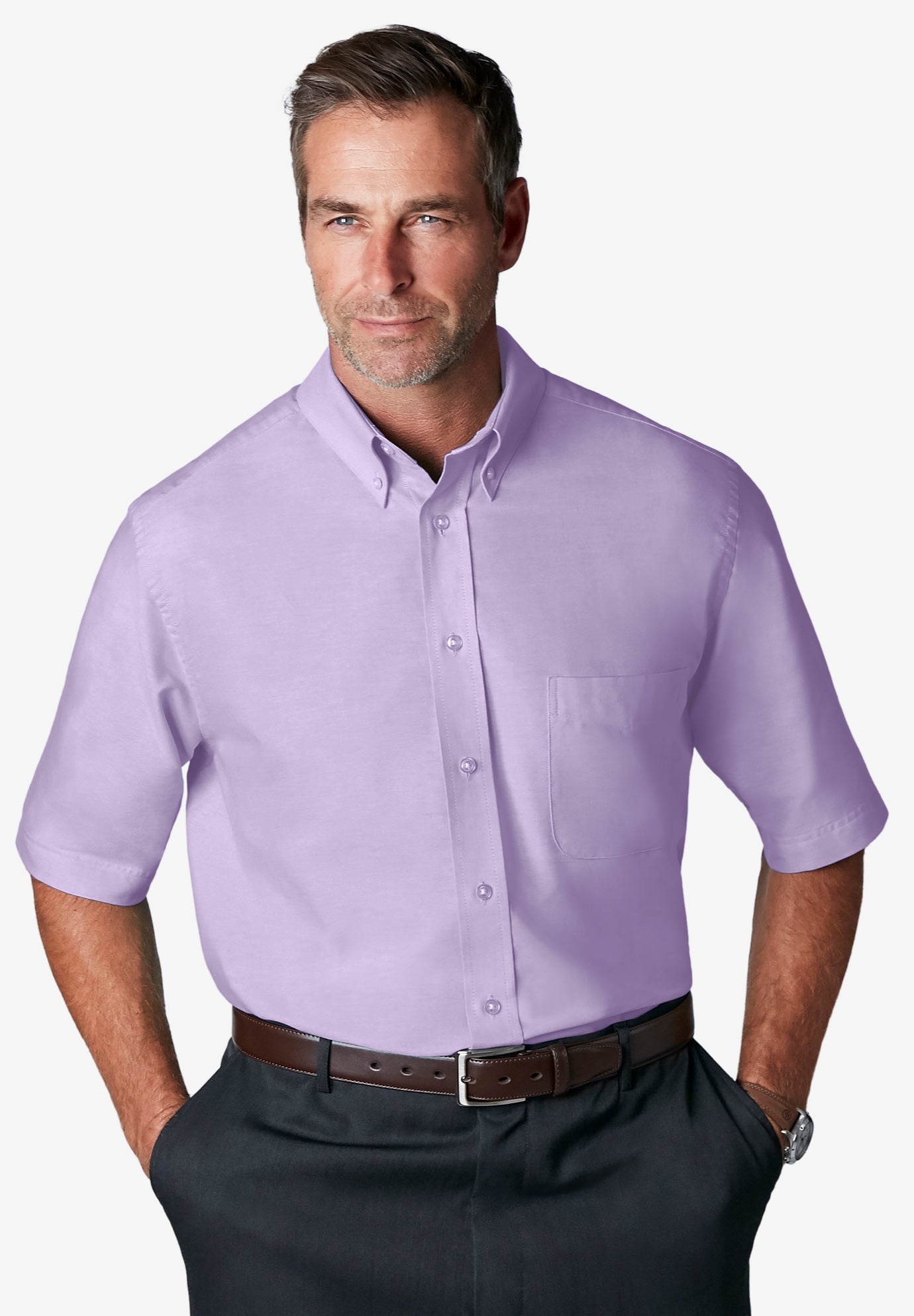 Short-Sleeve Wrinkle-Free Everyday Oxford image number 3