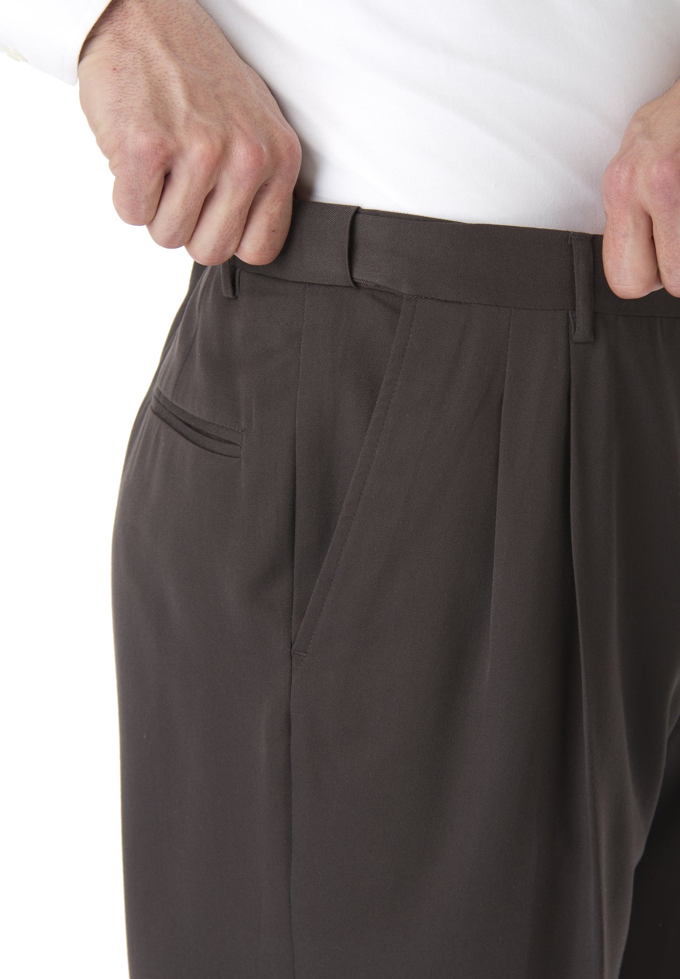 No Hassle Classic Fit Expandable Waist Double-Pleat Dress Pants image number 4