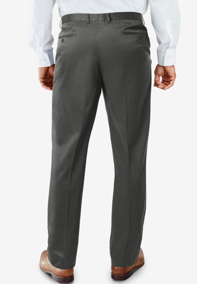 No Hassle Classic Fit Expandable Waist Double-Pleat Dress Pants image number 1