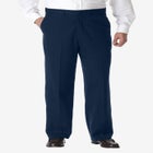 KS Signature No Hassle Classic Fit Expandable Waist Plain Front Dress Pants image number null