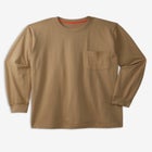 Heavyweight Crewneck Long-Sleeve Pocket T-Shirt image number null