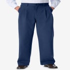 Wrinkle-Free Double-Pleat Pant with Side-Elastic Waist image number 0