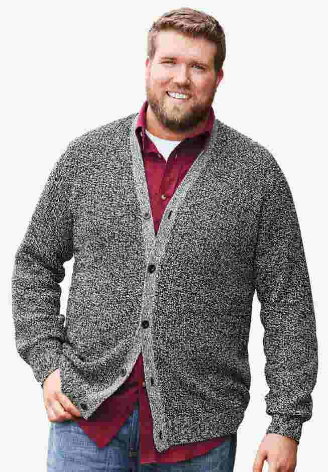 Shaker Knit V-Neck Cardigan Sweater image number 1