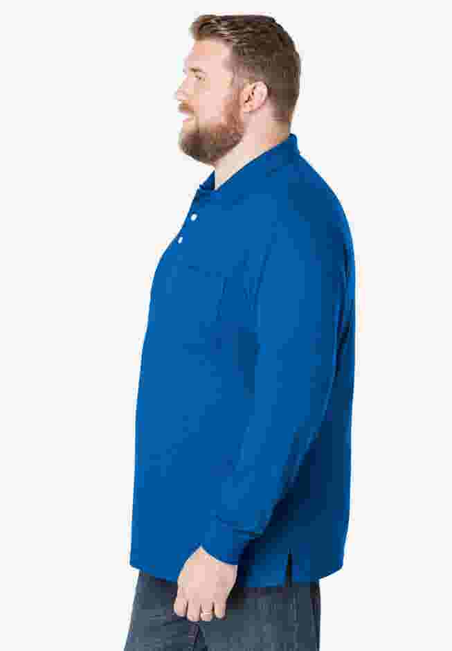 Banded Bottom Pocket Shrink-Less Cotton Polo Shirt image number 2