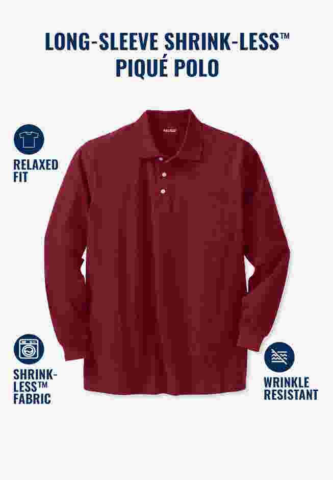 Banded Bottom Pocket Shrink-Less Cotton Polo Shirt image number 3