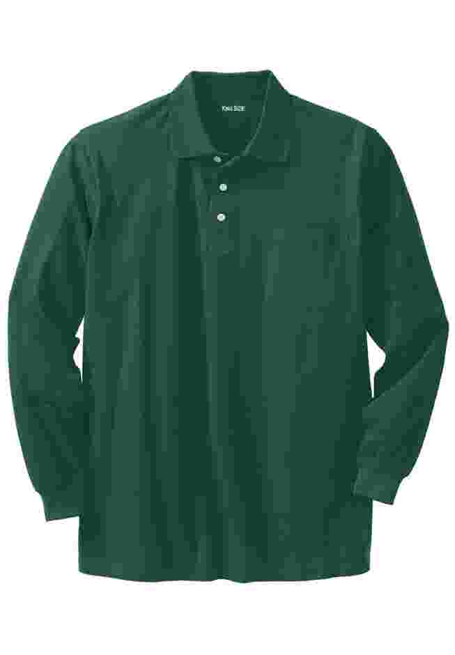 Banded Bottom Pocket Shrink-Less Cotton Polo Shirt image number 0