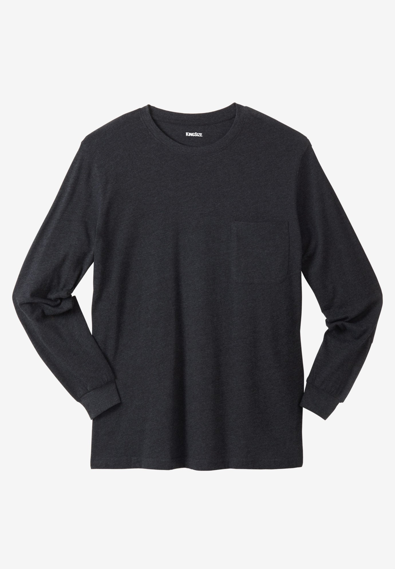 Shrink-Less&trade; Lightweight Long-Sleeve Crewneck Pocket T-Shirt image number 0
