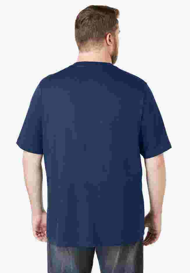 Shrink-Less Lightweight V-Neck Pocket T-Shirt image number 1